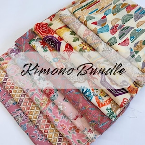 10 pieces (12inch X 39inch) of Japanese Silk Kimono Fabrics Bundle/Patchwork, cartonage, quilting, stitching, western sewing,sashiko