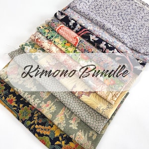 10 pieces (12inch X 20inch) of Japanese Silk Kimono Fabrics Bundle/Patchwork, cartonage, quilting, stitching, western sewing,sashiko
