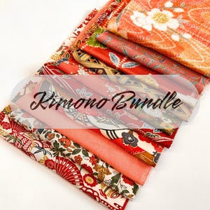 10pieces (6inch X 20inch) of Japanese Silk Kimono Fabrics Bundle/Patchwork, cartonage, quilting, stitching, western sewing,sashiko