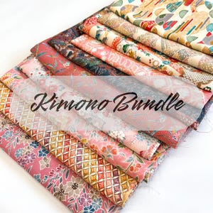 10 pieces (12inch X 39inch) of Japanese Silk Kimono Fabrics Bundle/Patchwork, cartonage, quilting, stitching, western sewing,sashiko