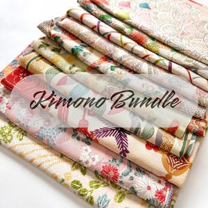 10 pieces (12inch X 39inch) of Japanese Silk Kimono Fabrics Bundle/Patchwork, cartonage, quilting, stitching, western sewing,sashiko