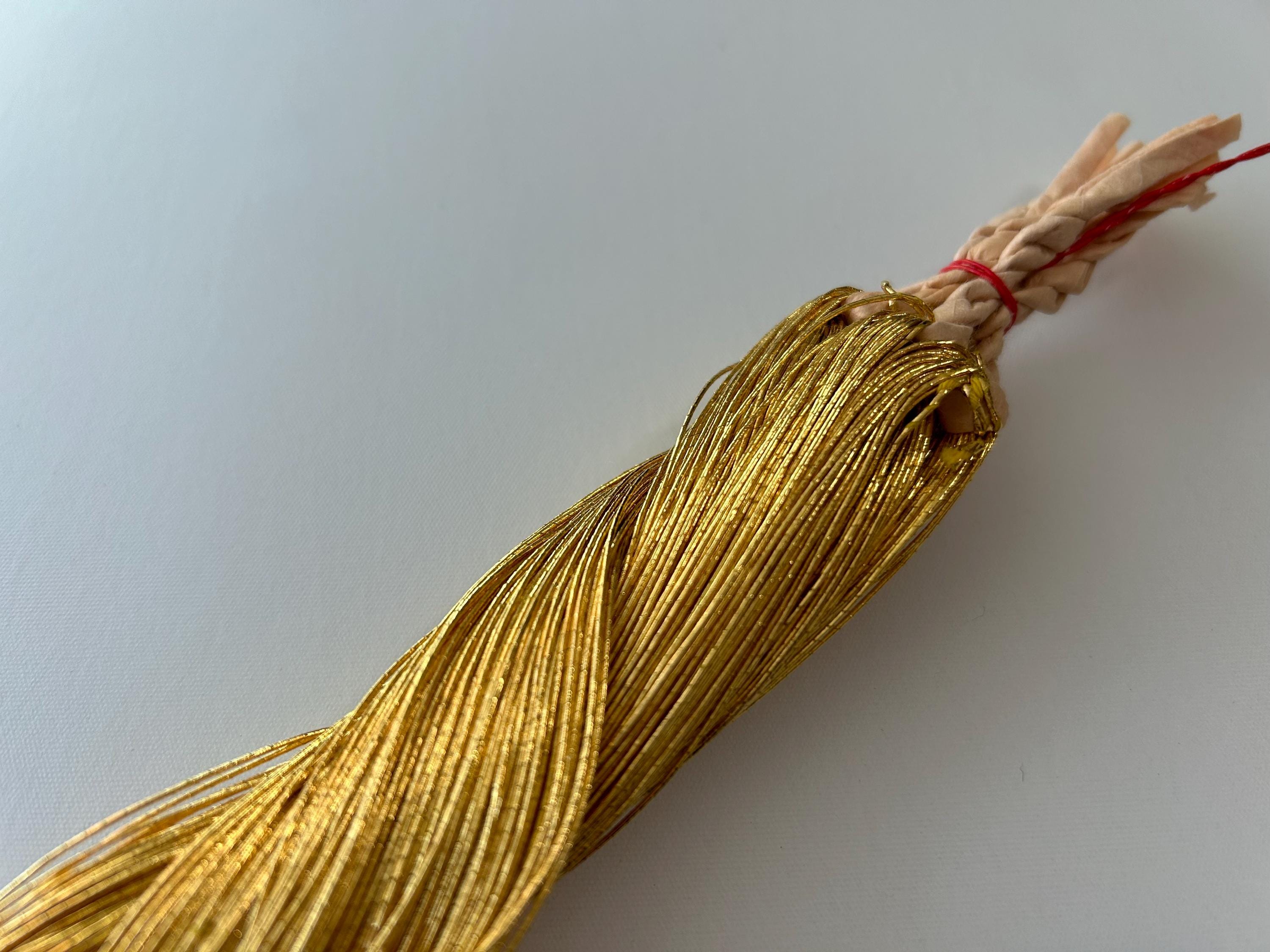 Authentic Pure Gold Leaf Thread ”8gake” for Japanese Traditional Crafts ...