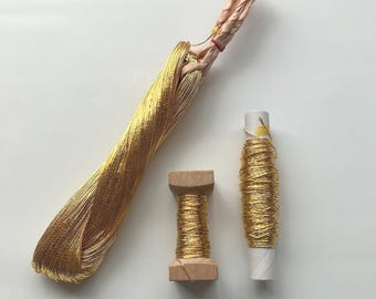 特別価格！日本製ヴィンテージ高級金箔糸刺繍糸 0.16mm - Etsy 日本