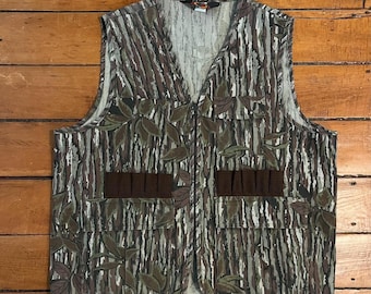 Vintage Original Realtree Blue Bill by Redhead Camo Hunting Vest | Size XL | Made in USA