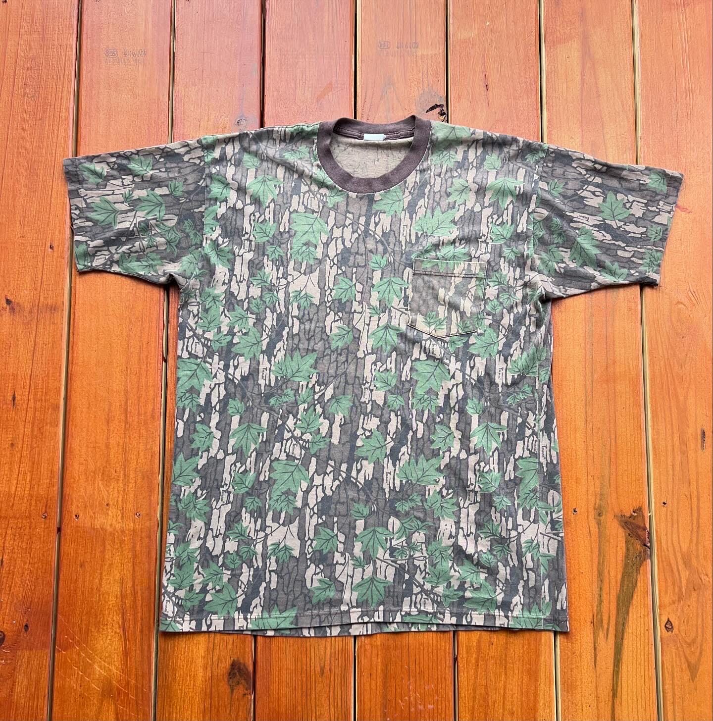 個人装備 90s Vintage TREBARK Camo BIGSIZE VINTAGE HUNTING TREBARK CAMO LONG SLEEVE POCKET TEE SHIRT