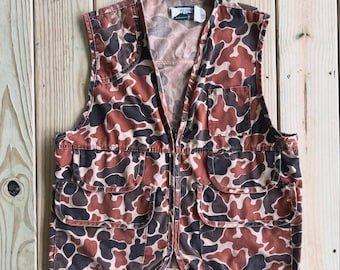 Vintage Duck Camo Saftbak Bird Hunting Vest | Size Large | Made in USA
