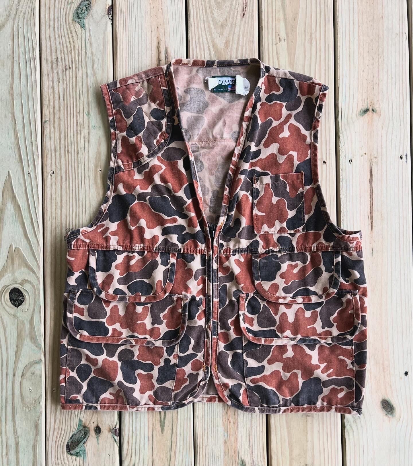 70s SAFTBAK VTG Duck Camo Hunting Vest