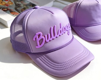 Custom Puff Hat, Custom Puff Trucker Hat, Custom Cursive Hat, Puff Print Team Name Hat, Foam Trucker Hat, 3D Puff Print Hat