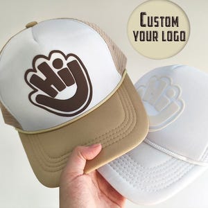 Custom Trucker Hat, Puff Embossed Print, Custom Baseball Hat, Team Hat, Football Mom Hat, Mascot Hat, Customized Logo Foam Hat