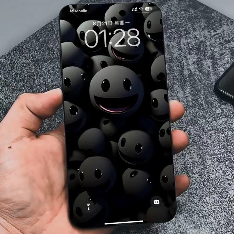 Black Smile Face iPhone Wallpapers, Whimsical Wallpapers Iphone