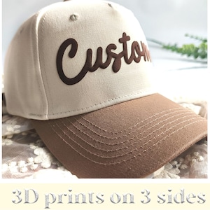 Custom PUFF Print Trucker Hat, Personalized Foam Hat, Custom Caps, 3D Puff Print,90s Vintage Style Custom Trucker Hat, Two Tone Trucker Hat
