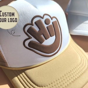 Custom Trucker Hat, Puff Embossed Print, Custom Baseball Hat, Team Hat, Football Mom Hat, Mascot Hat, Customized Logo Foam Hat