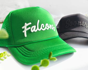 Custom PUFF Print Trucker Hat, Personalized Foam Hat, Custom Caps, 3D Puff Print, Baseball Cap, Foam Trucker Hat, Mesh Back Trucker Hat