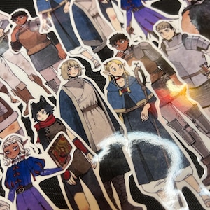 Delicious in Dungeon character stickers waterproof premium high quality stickers anime Dungeon Meshi laios falin marcille chilchuck senshi