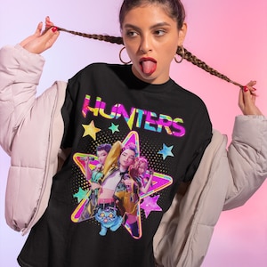 Demon Kpop Hunter  Honmoon Shirt, Huntrix Demon Hunters Shirt, ESN 2542-2551 Hunter Demon Merch, Gift For Kpop Fan, Kpop Tee, Rumi, Jinu