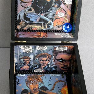 Comic Icon Female Superhero Decorative Handcrafted Box Storage Chest image 4