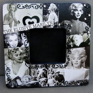Iconic Silver Screen Movie Star Hollywood Icon Starlet Handmade Decoupaged Picture Frame