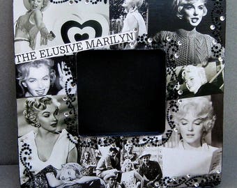 Iconic Silver Screen Movie Star Hollywood Icon Starlet Handmade Decoupaged Picture Frame