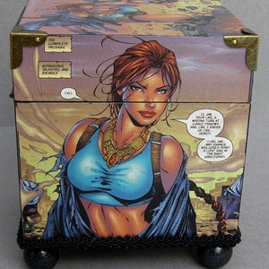 Comic Icon Female Superhero Decorative Handcrafted Box Storage Chest image 6