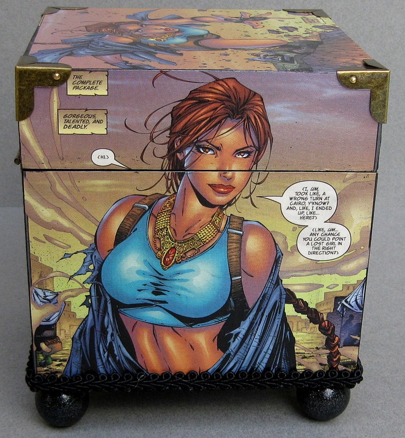 Comic Icon Female Superhero Decorative Handcrafted Box Storage Chest image 6