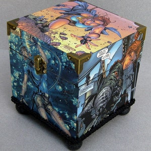 Comic Icon Female Superhero Decorative Handcrafted Box Storage Chest image 9