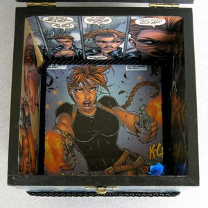 Comic Icon Female Superhero Decorative Handcrafted Box Storage Chest image 10