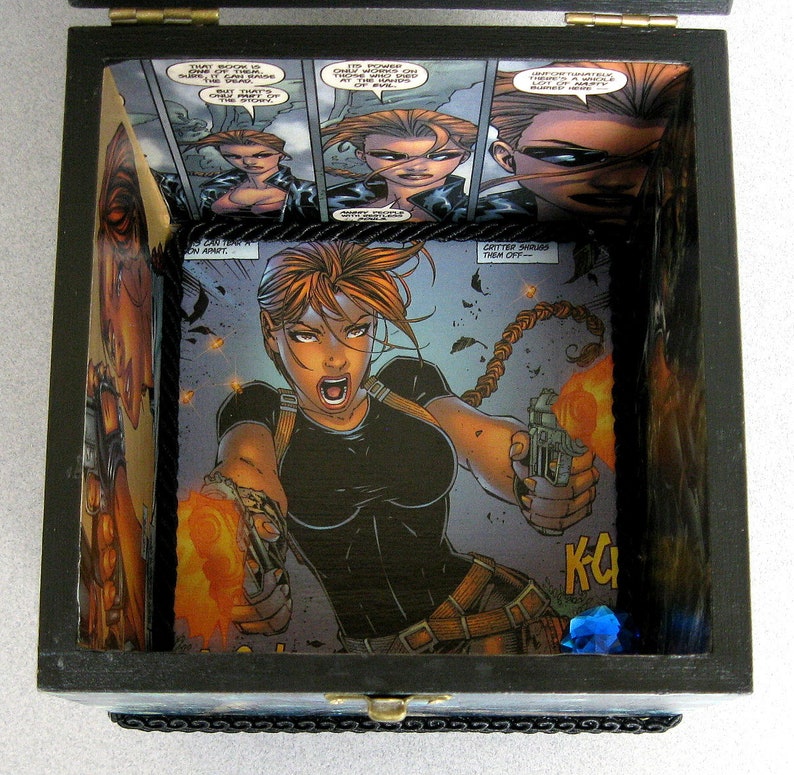 Comic Icon Female Superhero Decorative Handcrafted Box Storage Chest image 10