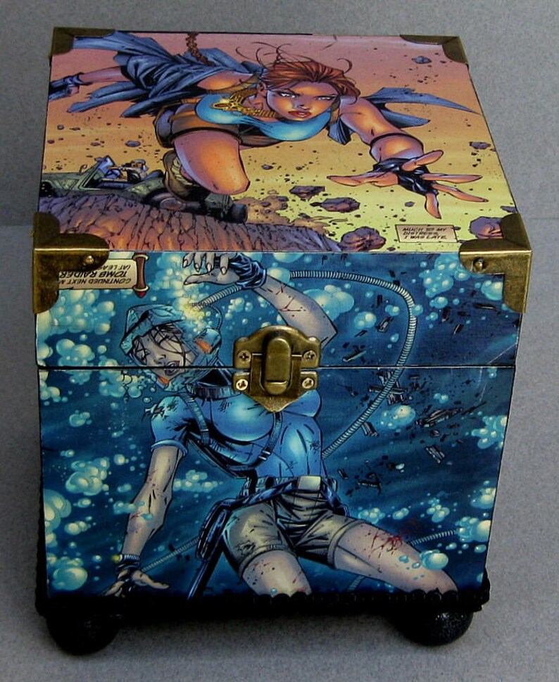 Comic Icon Female Superhero Decorative Handcrafted Box Storage Chest image 1