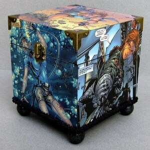 Comic Icon Female Superhero Decorative Handcrafted Box Storage Chest image 5