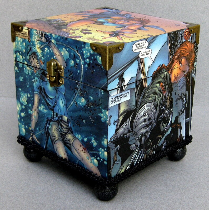Comic Icon Female Superhero Decorative Handcrafted Box Storage Chest image 5
