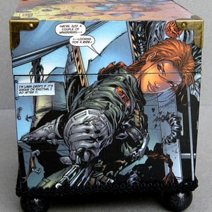 Comic Icon Female Superhero Decorative Handcrafted Box Storage Chest image 3