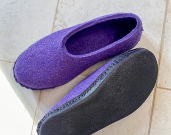 Handcrafted Women's Wool Slippers - Natural felted wool - Multiple Colors, Indoor Outdoor Sole Choices - Natural Comfort, thermoregulation