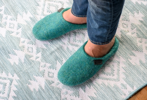 Slip-on Boiled Slippers for Men Unisex Slide Felted - Etsy