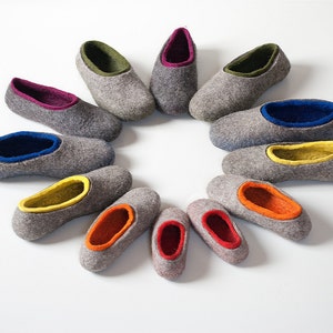 Playful walker wool slippers, Toddler home slippers, felted wool slippers for little kids, Walker gift wool slippers, non slip home shoes image 8