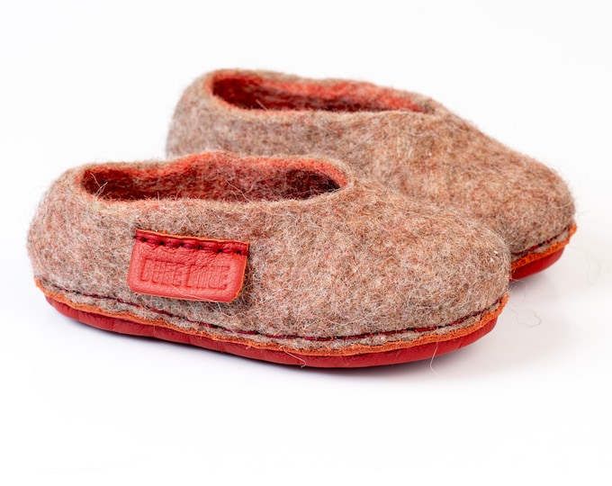 children's boiled wool slippers