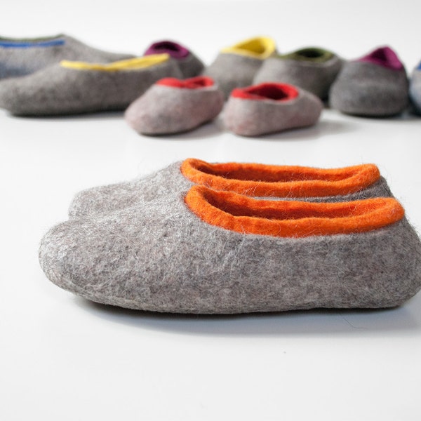 Chaussons en laine ludiques pour tout-petits, pantoufles pour enfants, pantoufles en laine feutrée pour enfants, pantoufles en laine pour petits enfants, chaussures antidérapantes pour la maison