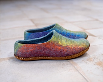 Felted Wool Slippers: Low Back, Easy Slip-on Comfort