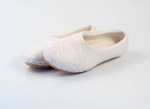 bridal slippers ivory