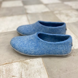 Handmade Felted Wool Women's Slippers Variety of Colors 3 Sole Options for Home and Outdoors Natural Wool Comfort for Your Feet image 3