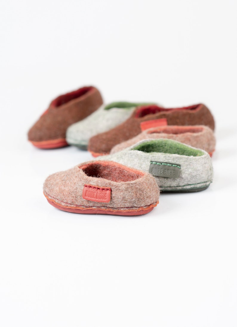 Non Slip Toddler Slippers Little Kids Wool Slippers for Home Etsy