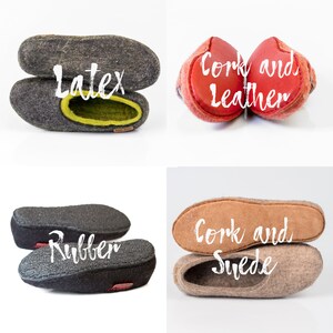 Viola felted wool slippers for women, Floral slippers, Gift for Her Handmade in Europe image 10