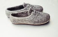 Natural felted wool sneakers for men, Felted wool shoes, Warm sneakers, Woolen house slippers Gift for him product logo