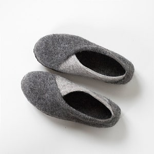 Gevilte wollen damesslippers - Gezellige huisschoenen - Gekookte wol Handgemaakte pantoffels, BureBure Envelope Slippers - Hygge Cadeau voor haar