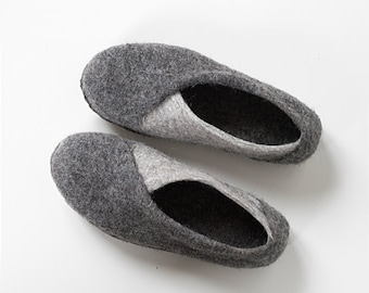 Felted Wool Women slippers - Cozy home shoes - Boiled Wool Handmade slippers, BureBure Envelope Slippers - Hygge Gift for Her