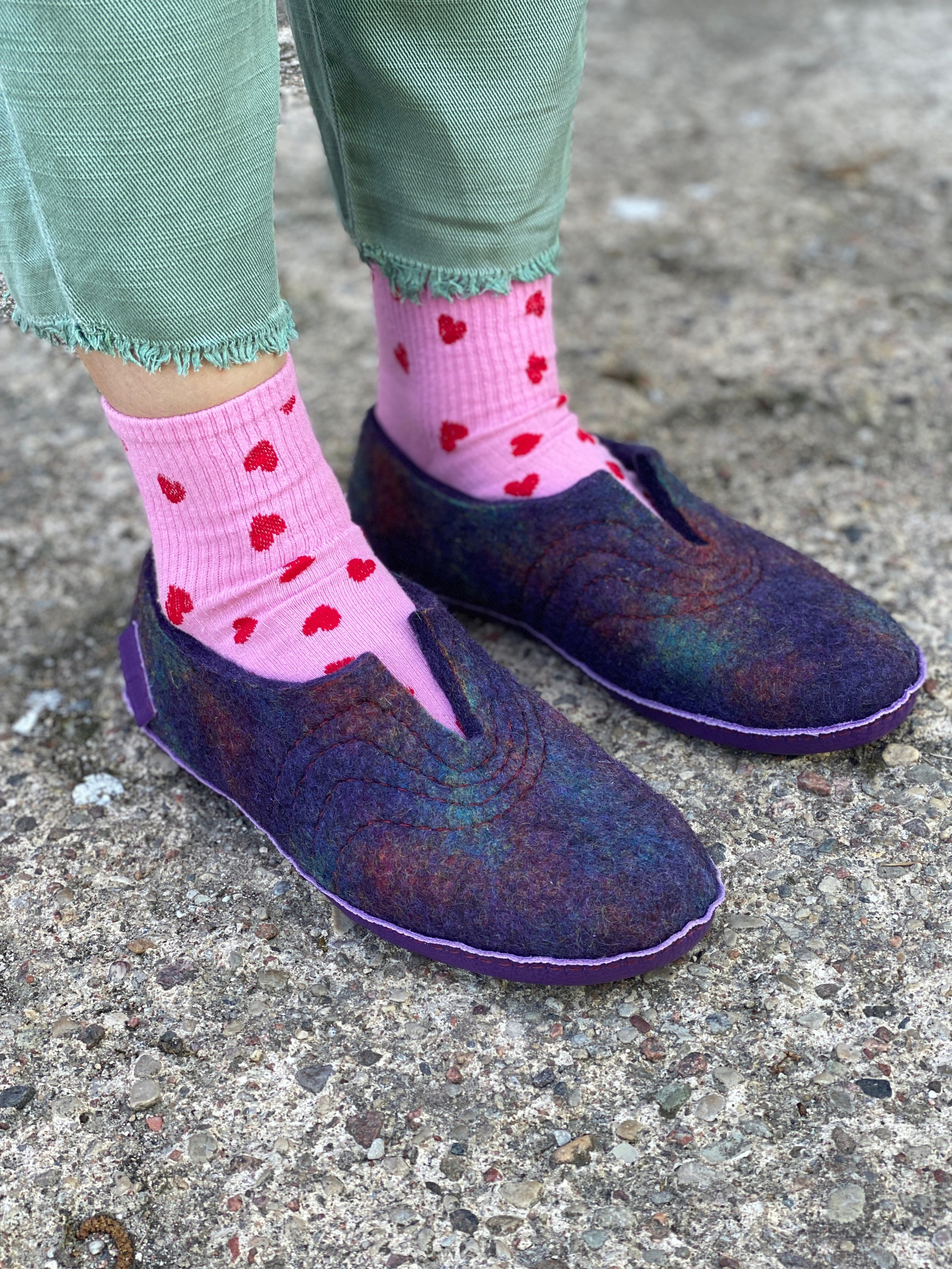 high instep slippers