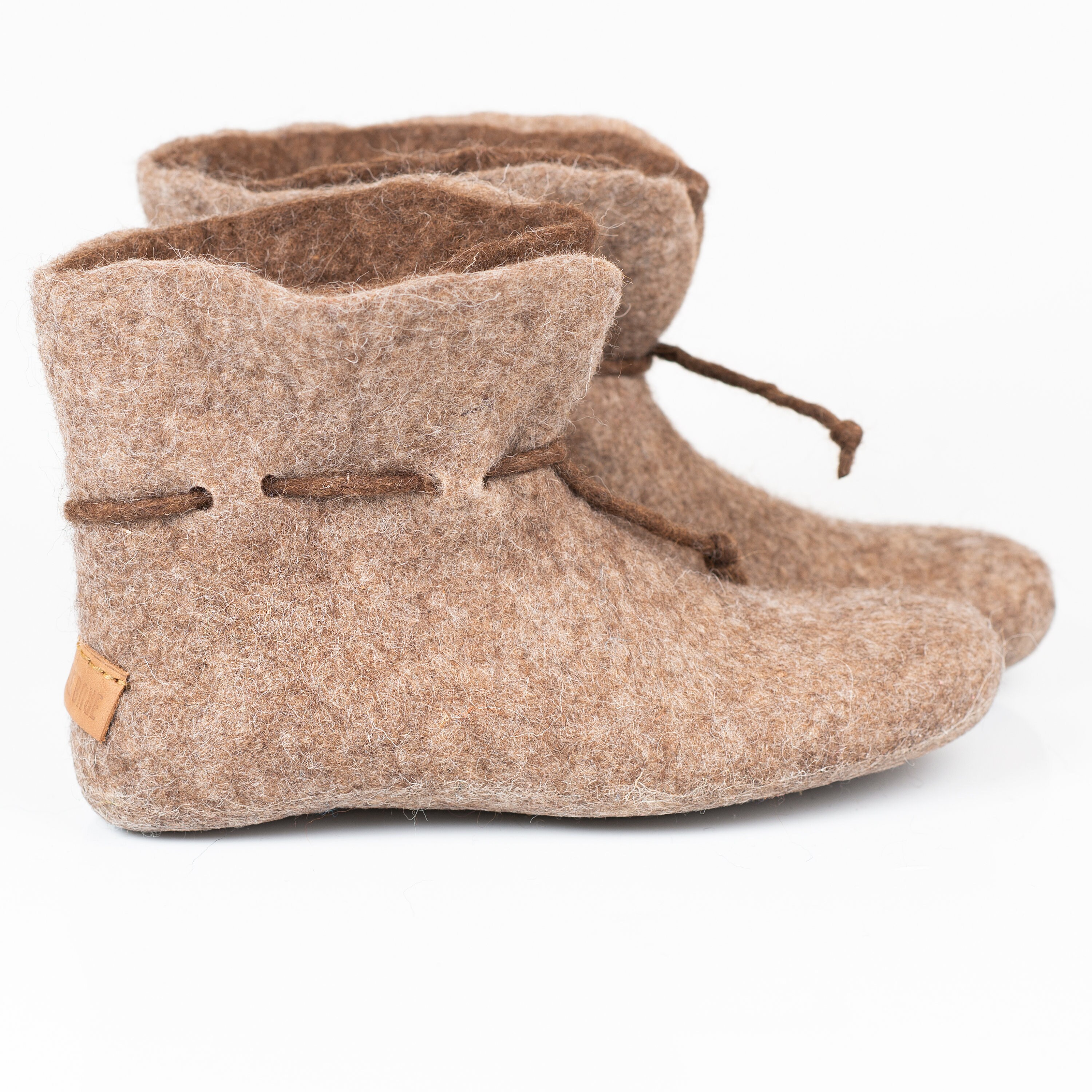 Warm Wool Boots Slippers for Women 2 Layered Beige Brown Etsy