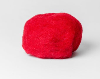 Red Wool Best for wet felting wool, Bergschaf wool, Tyrollean Tyrolean or mountain sheep wool - BureBure felting wool