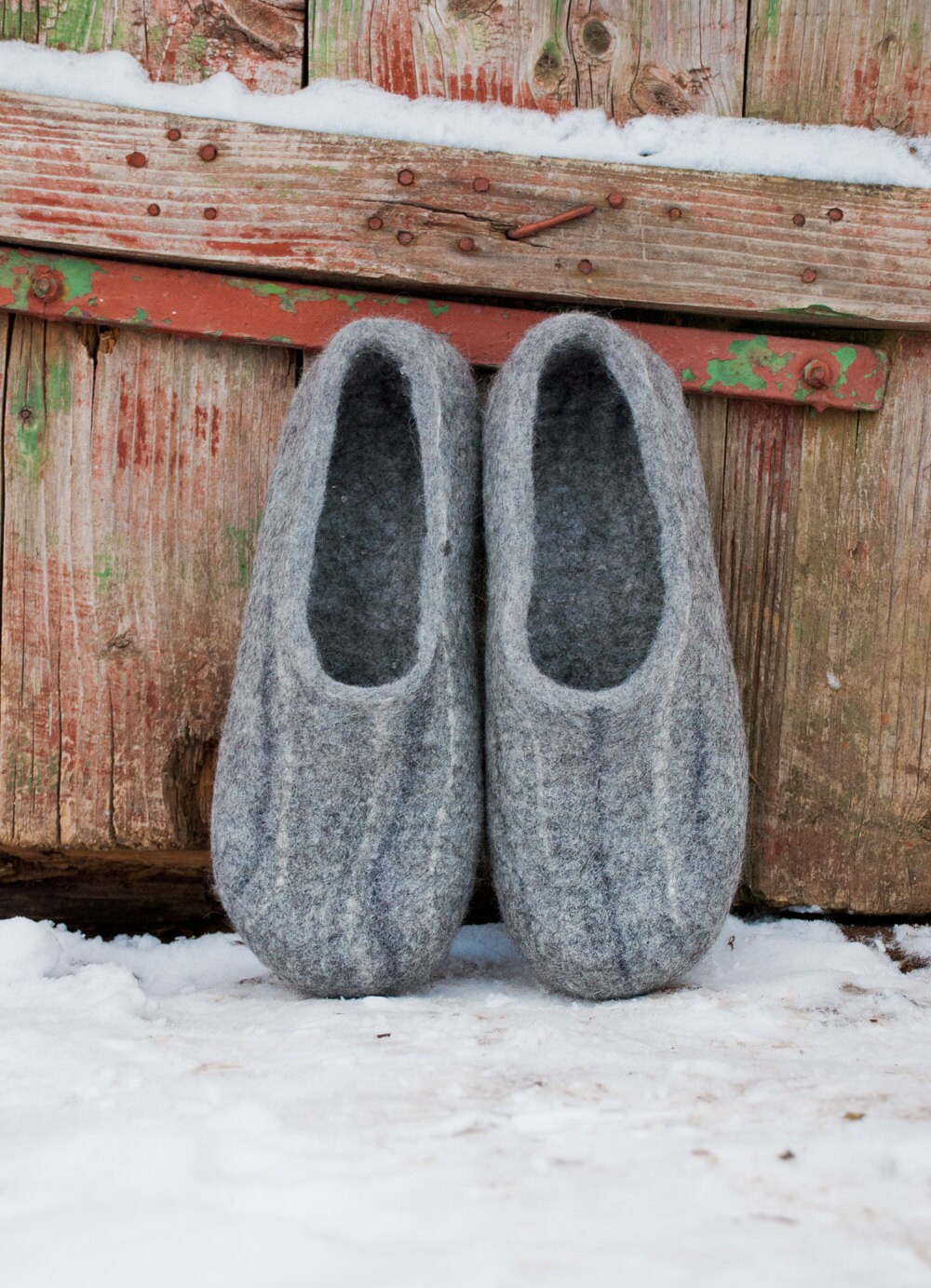 Natural Handmade Felted Wool Slippers From Gotland and Iceland Etsy