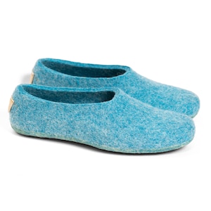 Handmade Felted Wool Women's Slippers Variety of Colors 3 Sole Options for Home and Outdoors Natural Wool Comfort for Your Feet Latex