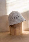 Personalized Handmade Felted Wool Sauna Hat – Natural Heat and Cold Protection, Custom Name Gift for Sauna  Banya and Ice Bath Lovers product logo